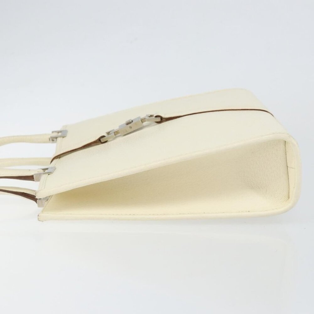 GUCCI Jackie Hand Bag Leather White Silver - Picture 5 of 16
